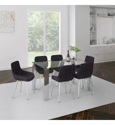  Worldwide -FRANKFURT-DINING TABLE-STAINLESS STEEL - (201-165)