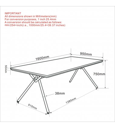  Worldwide -BRONX-DINING TABLE-NATURAL - (201-267NAT)