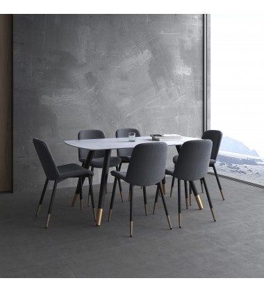  Worldwide -EMERY-RECT. DINING TABLE-WHITE - (201-294REC-WT)