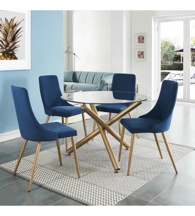  Worldwide -CARMILLA-DINING TABLE-AGED GOLD - (201-353GD)