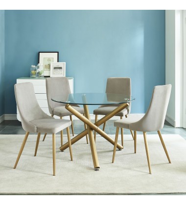  Worldwide -CARMILLA-DINING TABLE-AGED GOLD - (201-353GD)