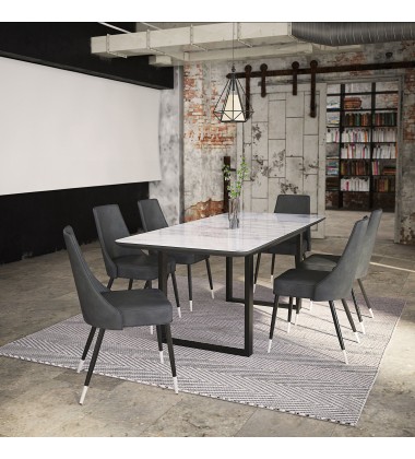  Worldwide -GAVIN-EXTENSION DINING TABLE-BLACK - (201-360BK)