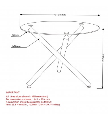  Worldwide -SUZETTE-DINING TABLE, 40