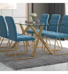  Worldwide -STARK-DINING TABLE-AGED GOLD - (201-535GL)