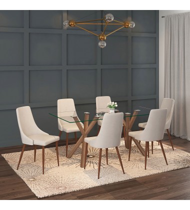 Worldwide -STARK-DINING TABLE-WALNUT - (201-535WAL) Worldwide -STARK-DINING TABLE-WALNUT - (201-535WAL)