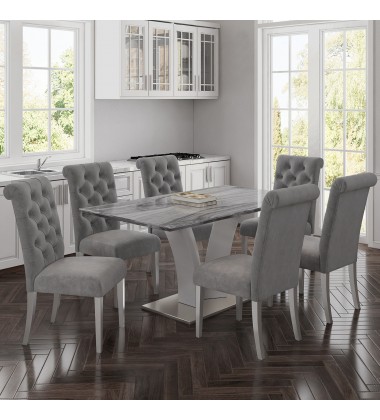  Worldwide -NAPOLI-DINING TABLE-GREY - (201-545GY)