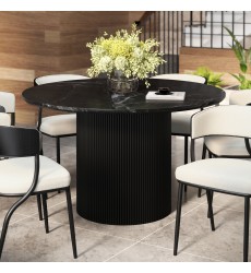  Worldwide-ROUND DINING TABLE-(201-551BLK)