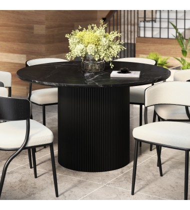  Worldwide-ROUND DINING TABLE-(201-551BLK)