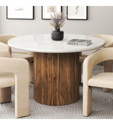  Worldwide-ROUND DINING TABLE-(201-551WAL)