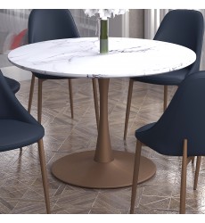  Worldwide -ZILO-DINING TABLE LARGE-AGED GOLD - (201-671GD_L)