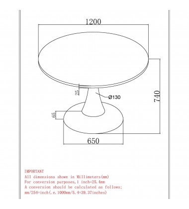  Worldwide -ZILO-DINING TABLE LARGE-AGED GOLD - (201-671GD_L)