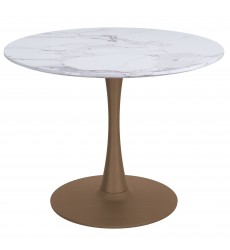  Worldwide -ZILO-DINING TABLE SMALL-AGED GOLD - (201-671GD_S)