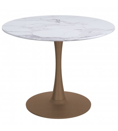  Worldwide -ZILO-DINING TABLE SMALL-AGED GOLD - (201-671GD_S)