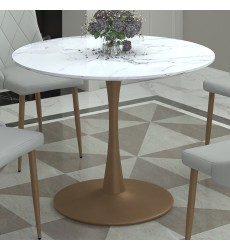  Worldwide -ZILO-DINING TABLE SMALL-AGED GOLD - (201-671GD_S)