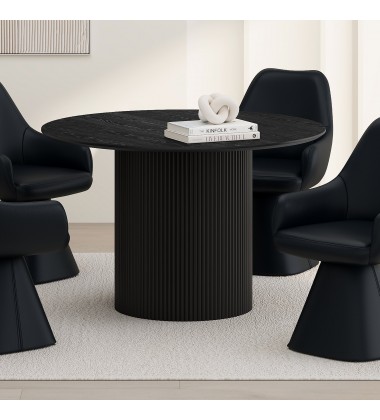  Worldwide-ROUND DINING TABLE-(201-782BLK)