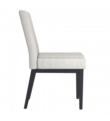  Worldwide -CORTEZ-SIDE CHAIR FABRIC-BEIGE_BLACK - (202-081BEG_BK)
