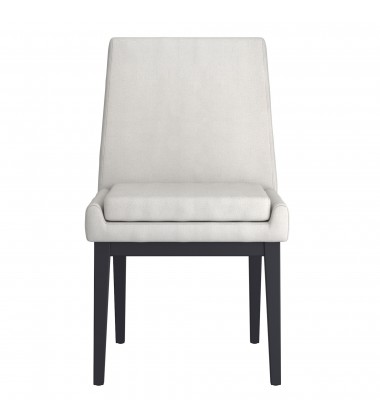  Worldwide -CORTEZ-SIDE CHAIR FABRIC-BEIGE_BLACK - (202-081BEG_BK)