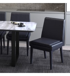 Worldwide -CORTEZ-SIDE CHAIR PU-BLACK_BLACK - (202-081BLK_BK)