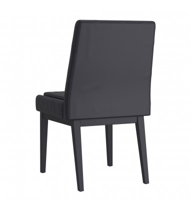  Worldwide -CORTEZ-SIDE CHAIR PU-BLACK_BLACK - (202-081BLK_BK)