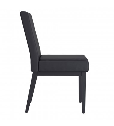  Worldwide -CORTEZ-SIDE CHAIR PU-BLACK_BLACK - (202-081BLK_BK)