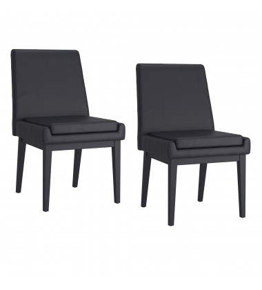  Worldwide -CORTEZ-SIDE CHAIR PU-BLACK_BLACK - (202-081BLK_BK)