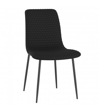  Worldwide -BRIXX-SIDE CHAIR-BLACK PU - (202-083BLK)