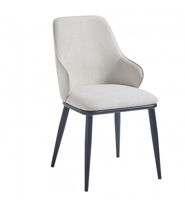  Worldwide -KASH-SIDE CHAIR-BEIGE FABRIC - (202-084BEG)