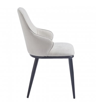  Worldwide -KASH-SIDE CHAIR-BEIGE FABRIC - (202-084BEG)