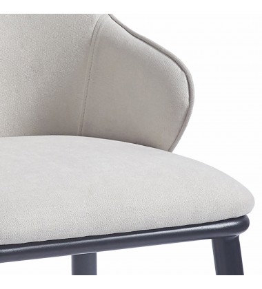  Worldwide -KASH-SIDE CHAIR-BEIGE FABRIC - (202-084BEG)