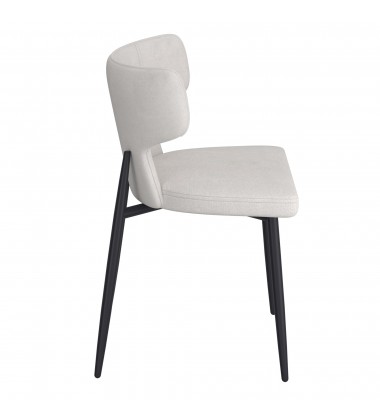  Worldwide -OLIS-SIDE CHAIR FABRIC-BEIGE - (202-085BEG)