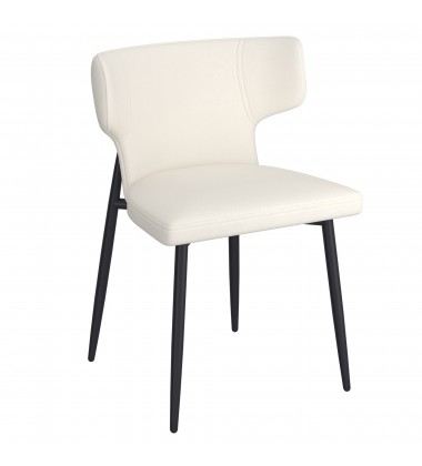  Worldwide -OLIS-SIDE CHAIR PU-BEIGE - (202-085PUBG)