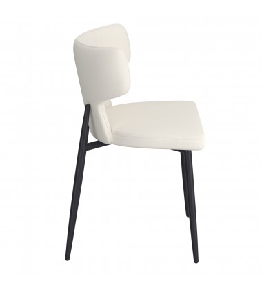  Worldwide -OLIS-SIDE CHAIR PU-BEIGE - (202-085PUBG)