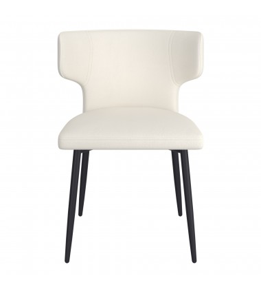  Worldwide -OLIS-SIDE CHAIR PU-BEIGE - (202-085PUBG)