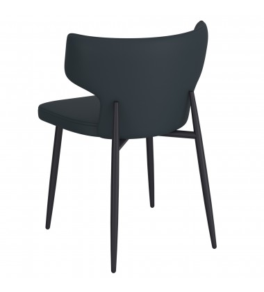  Worldwide -OLIS-SIDE CHAIR PU-BLACK - (202-085PUBK)