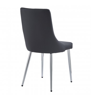  Worldwide -DEVO-SIDE CHAIR-BLACK - (202-087BK)