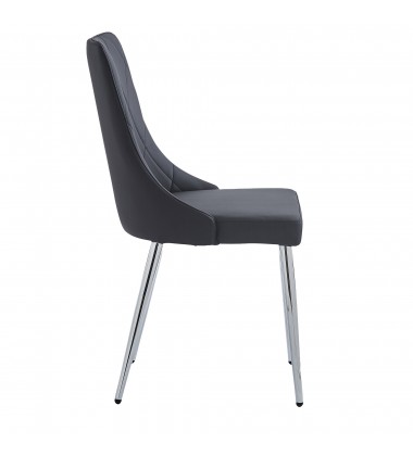  Worldwide -DEVO-SIDE CHAIR-BLACK - (202-087BK)