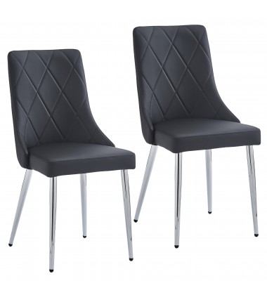  Worldwide -DEVO-SIDE CHAIR-BLACK - (202-087BK)