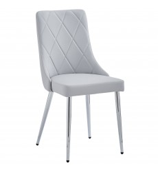  Worldwide -DEVO-SIDE CHAIR-LIGHT GREY - (202-087LG)
