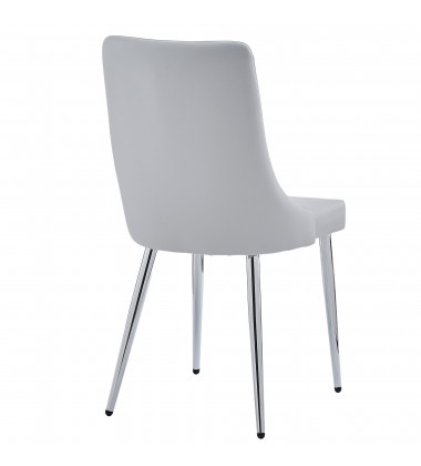  Worldwide -DEVO-SIDE CHAIR-LIGHT GREY - (202-087LG)