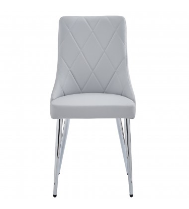  Worldwide -DEVO-SIDE CHAIR-LIGHT GREY - (202-087LG)