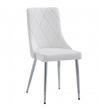  Worldwide -DEVO-SIDE CHAIR-WHITE - (202-087WT)