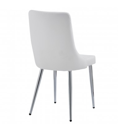  Worldwide -DEVO-SIDE CHAIR-WHITE - (202-087WT)