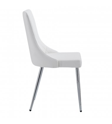  Worldwide -DEVO-SIDE CHAIR-WHITE - (202-087WT)