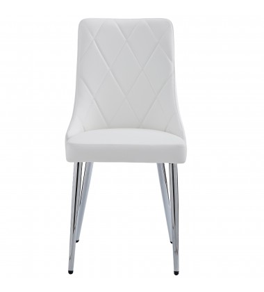  Worldwide -DEVO-SIDE CHAIR-WHITE - (202-087WT)