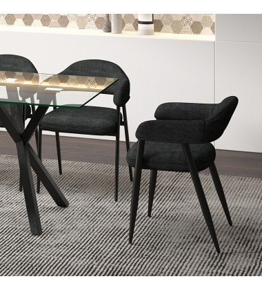  Worldwide -ARCHER-SIDE CHAIR-CHARCOAL - (202-089CH)
