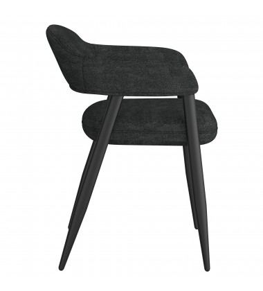  Worldwide -ARCHER-SIDE CHAIR-CHARCOAL - (202-089CH)