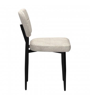  Worldwide -ZEKE-SIDE CHAIR-BEIGE - (202-090BG)