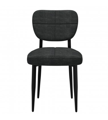  Worldwide -ZEKE-SIDE CHAIR-CHARCOAL - (202-090CH)