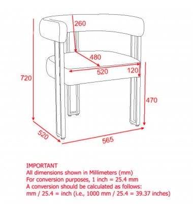  Worldwide -SCARLET-DINING CHAIR-CHARCOAL - (202-108CH)