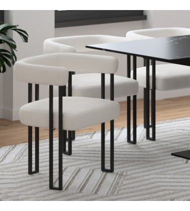  Worldwide -SCARLET-DINING CHAIR-IVORY - (202-108IV)